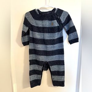 6-12 Month Gap Blue Stripped Romper